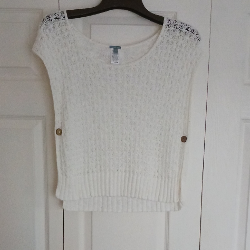 Charlotte Russe Cream Knit Sweater